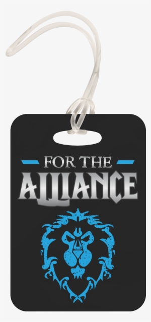World Of Warcraft "for The Alliance" Metal Luggage - Horde Alliance Badge Banner Flag Orc Emblem Poster