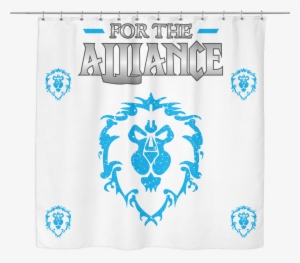 World Of Warcraft "for The Alliance" Shower Curtain - Wow Alliance