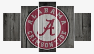 Hd Printed Alabama Football Logo 5 Pieces Canvas - Alabama Crimson Tide