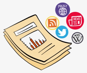 Image Of A Research Paper With Five Icons - Altmetrics