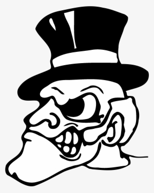 Wake Forest Demon Deacons Logo Black And White - Wake Forest University