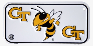 Georgia Tech Yellow Jackets Bike Plate - Buzz Georgia Tech Logo