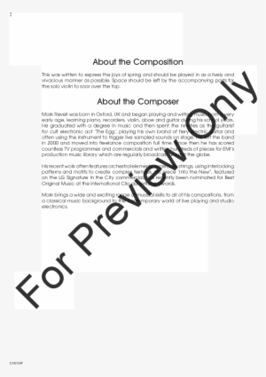 Spring Forward Thumbnail Spring Forward Thumbnail - Abandoned Funhouse Sheet Music