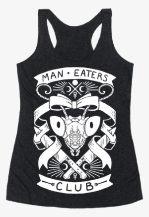 Praying Mantis Man-eater's Club Racerback Tank Top - Gomez And Morticia Tshirt