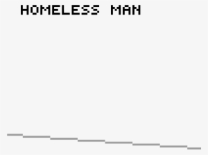 Homeless Man Trashcan - Space Invaders