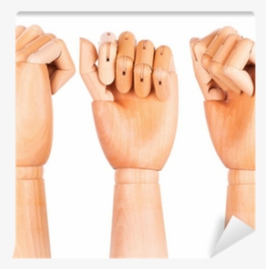 Closeup Of Right Wooden Hand - Fist