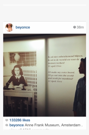 Beyonce Anne Frank - Anne Frank House Beyonce