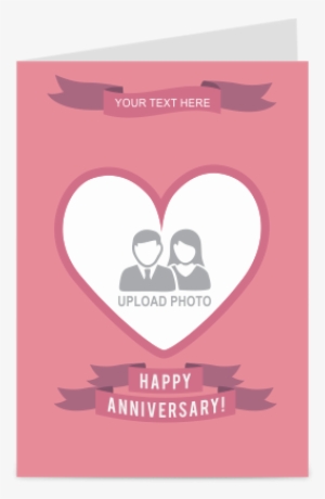 Personalised Pink Colored Anniversary Greeting Card - Greeting Card