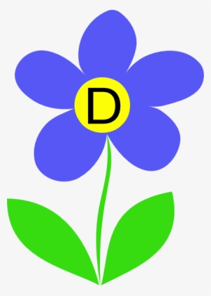 How To Set Use Blue Flower Letter D Svg Vector - Flower Clip Art