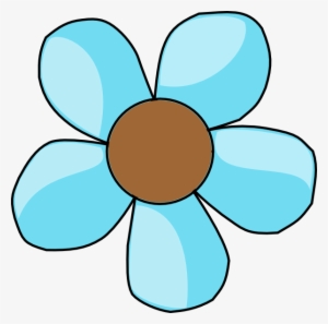 Blue Flower Clipart Cute Cartoon - Cute Flower Png Clipart