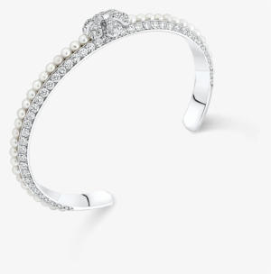 Akoya Pearl, Rose Cut And Micro-set Diamond Bangle - Formula 1