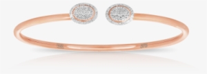 Diamond Bangle Set In 9ct Rose Gold And Titanium - Bangle