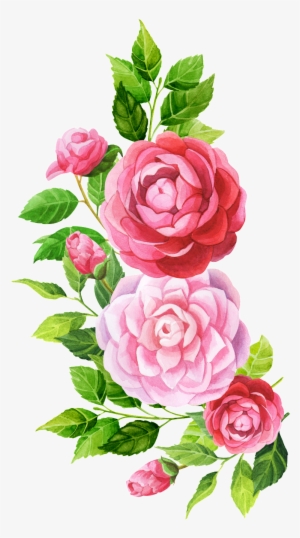 Hand Painted Pink Flower Png Transparent - Watercolor Painting