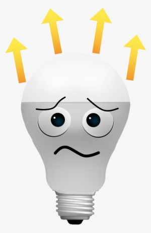 Unhappy Led Bulb - Led Light Bulb Cartoon