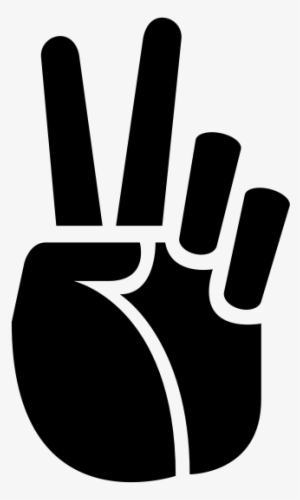 Victory Sign Rubber Stamp - Rubber Stamping