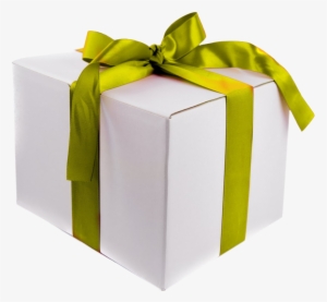 Birthday Clipart Gift Box Green Ribbon And Bow - Funny Present Transparent Background