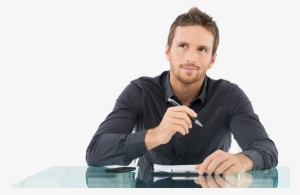 Businessman Thinking Png - Writing People
