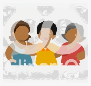 Of A Group Of Diverse Middle Aged Female Friends Royalty - Clip Art