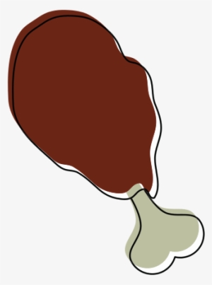 Clip Art Black And White Library Chicken Drumstick