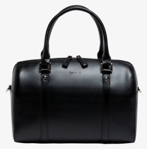 Black Bag Boston Leather - Agnes B Boston Bag