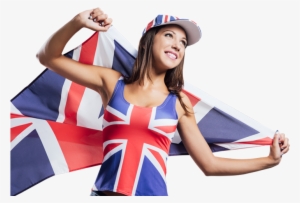 Uk Girl - Girl Holding A Flag