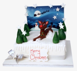 Rudolf Christmas Cake - Hlhn Merry Christmas Senta Claus Ultra-velvet Square