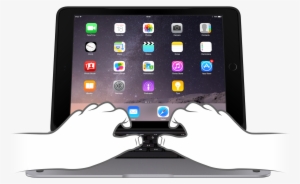 Illustrated Hand Typing Grey - Ios 8 Ipad Notification