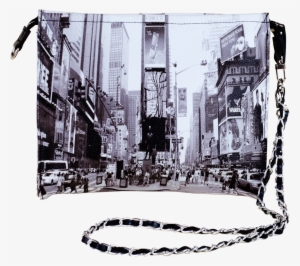"cross Body" Times Square B/w Handbag - Times Square