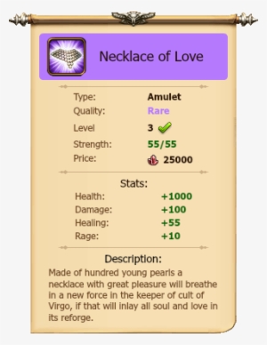 Necklace Of Love Stats - Wikia