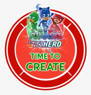 It's Time To Be A Hero - Pj Masks Multi Coloured Square Filled Cushion