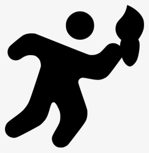 Man With Olympic Torch Comments - Medal