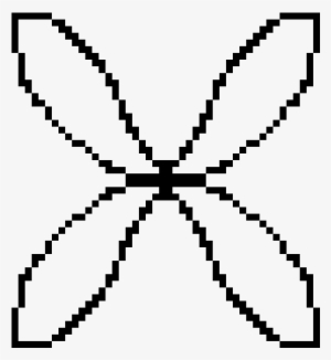 Out Line Of Fairy Wings - Line Art