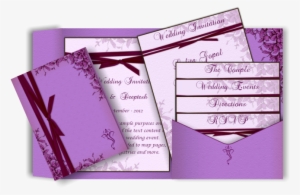 Multi Insert Pocket Fold Invitation - Wedding Invitation