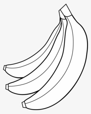 Fruit Clipart Banana Bunch - Banana Black And White