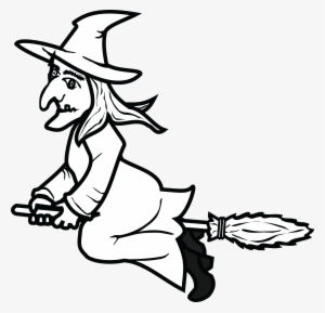 , , - Black And White Witch Clip Art