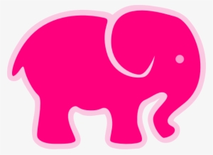 Pink On Pink Elephant Svg Clip Arts 600 X 436 Px