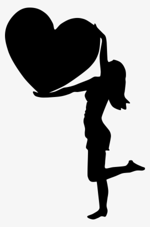 Heart Vector At Getdrawings Com Free For - Silhouette Woman And Heart