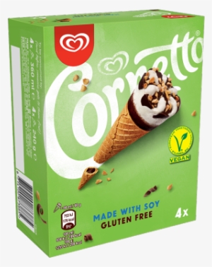 Cornetto Made With Soy And Gluten Free 4 Pack - Vegan Cornetto