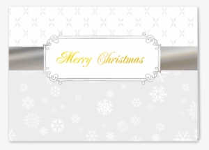 Picture Of Silver Christmas Ribbon Greeting Card - Sign