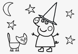 Halloween Colouring Page - Peppa Pig Colouring Sheets