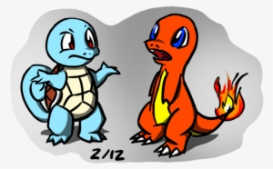 Squirtle And Charmander - Cartoon