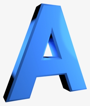 3d Alphabet Letters Png - Letter A 3d Png Blue