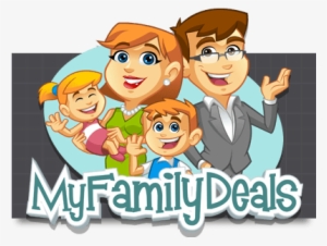 Illustrations Cartoon Logo Design For Myfamilydeals - My Family Cartoon Png