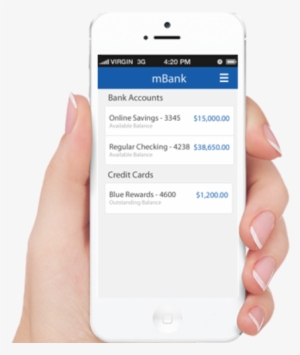 Mobile Banking Application By Mantra Information Services - White Iphone In Hand Png