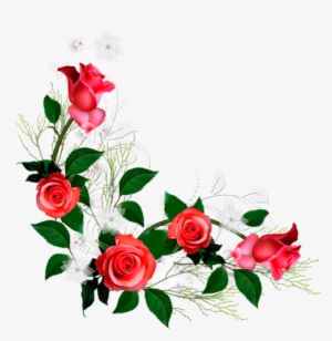 Red Flower Corner Png