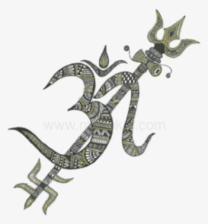 Om Trishul Swasthik Poster Print - Om With Trishul Logo
