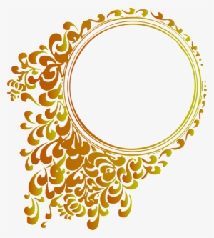 Filigree Clipart Yellow - Round Vector Designs Png