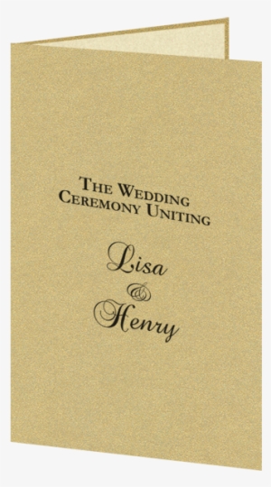 Gold Leaf Metallic Wedding Program Kit, Ivory Parchment - Paper