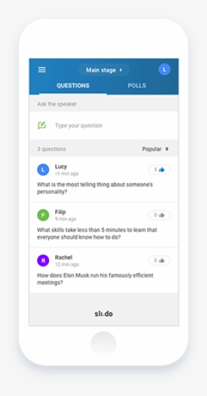 Crowdsource The Best Questions From Your Audience - Sli Do Mobile