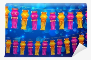 Vector Illustration Of Hanging Decoration Of Diwali - Canvas Print